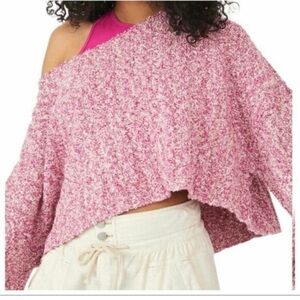Free People Good Day oversized sweater (pink/purple)